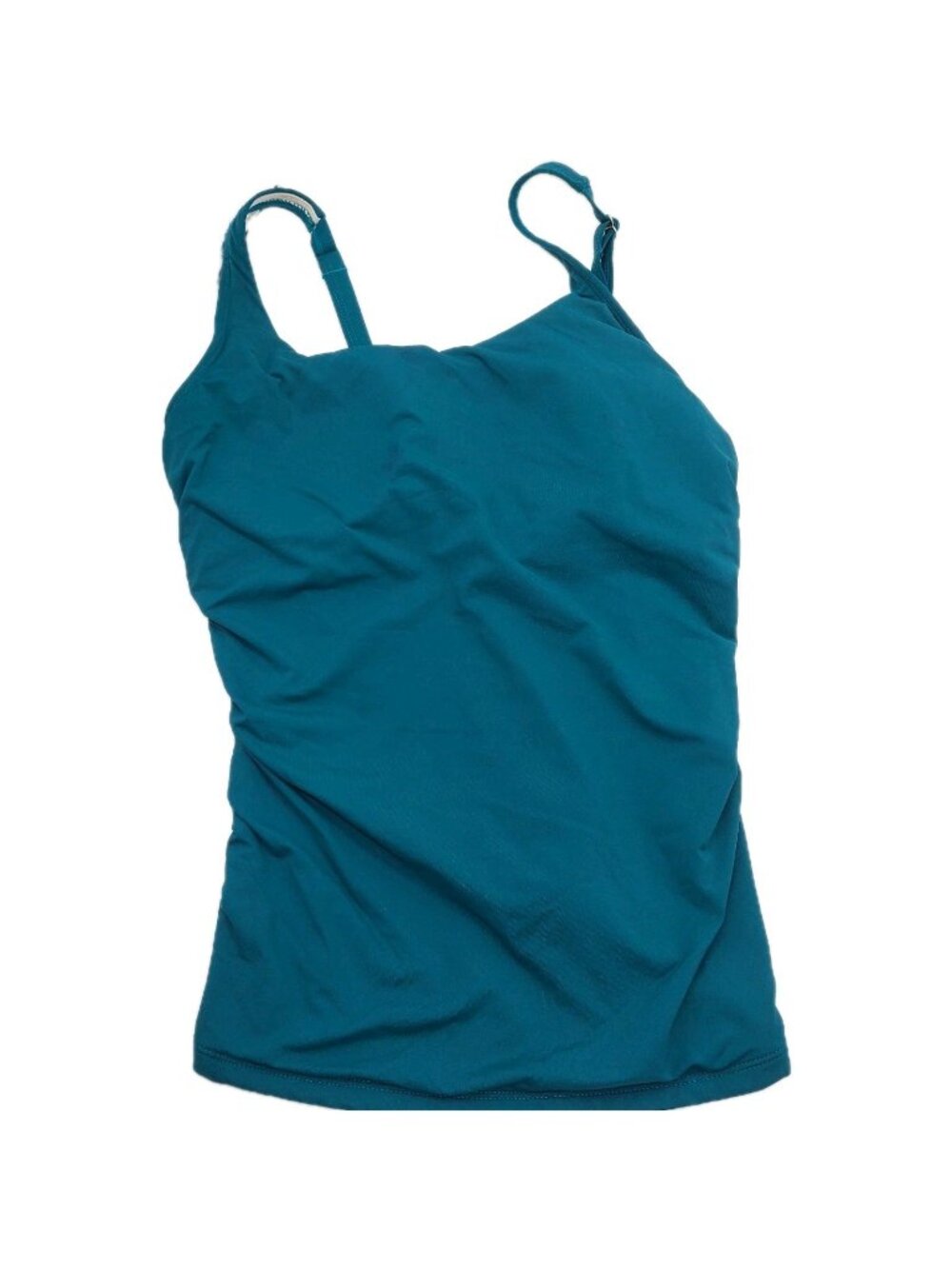 Aqua Eve Womens Tankini Top Size Medium Green Adj Straps